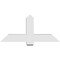 Ekena Millwork Eugene Architectural Grade PVC Gable Bracket, 48"W x 22"H x 6"D x 6"F, 11/12 Pitch GBP048X22X0606EUG00 - alternate 3